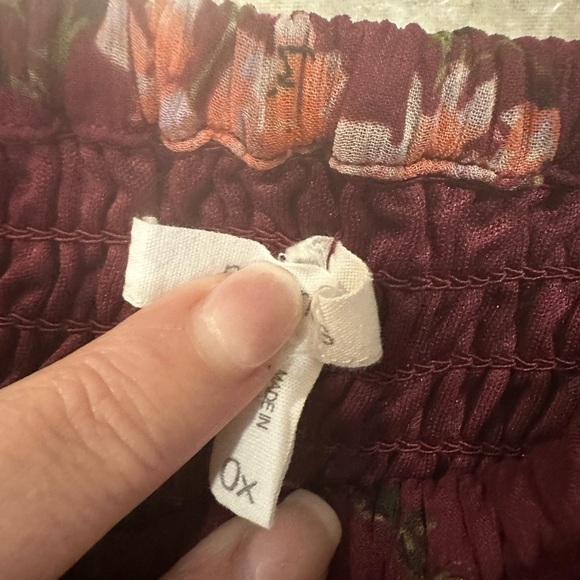 Maurice’s Floral Burgundy long Sleeve Dress Size 0X - Picture 3 of 5